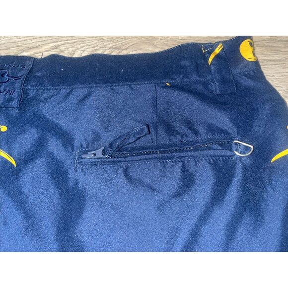 Liquid Flow Printed Performance Swim Trunks Shorts Size 40 Navy Skull & Swords - Picture 8 of 8